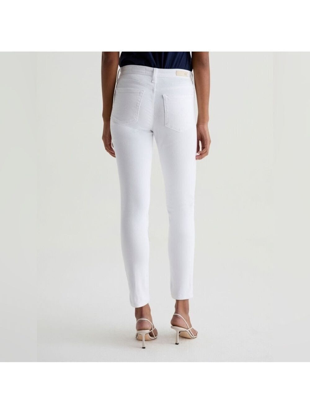 Ag Adriano Goldschmied The Prima Ankle Cigarette Ankle Jeans White Size 27R - Picture 6 of 13
